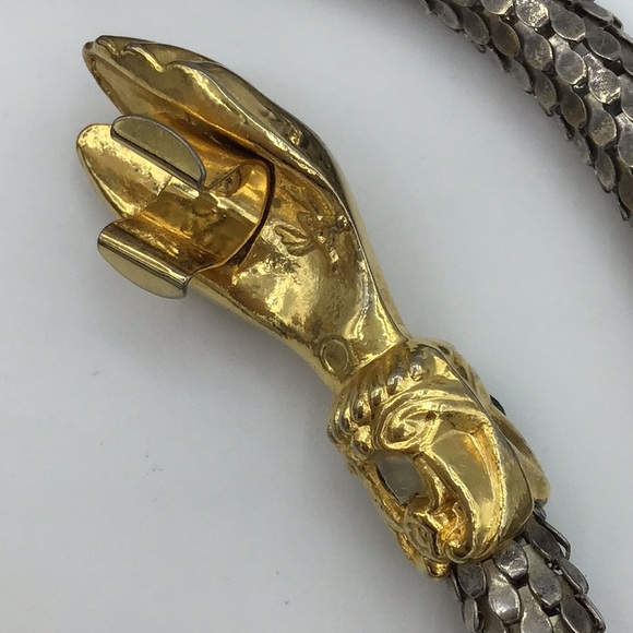 Vintage DL Auld Mesh Necklace with hand clasp plus rare bracelet. - Picture 9 of 12